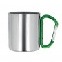 STEEL MUG WITH CARABINER HANDLE (VARIOUS COLORS)