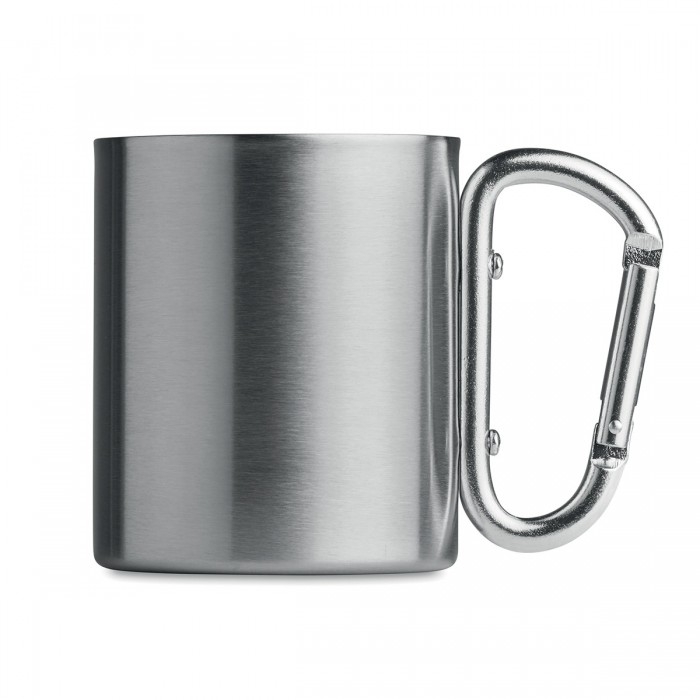 STEEL MUG WITH CARABINER HANDLE (VARIOUS COLORS)