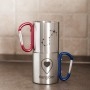 STEEL MUG WITH CARABINER HANDLE (VARIOUS COLORS)