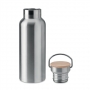 THERMAL BOTTLE (VARIOUS COLORS) 500 ml WITH BAMBOO CAP