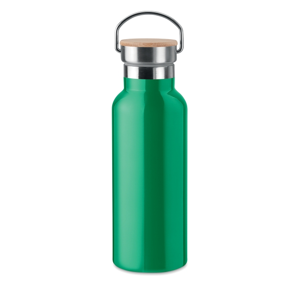 THERMAL BOTTLE (VARIOUS COLORS) 500 ml WITH BAMBOO CAP