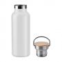 THERMAL BOTTLE (VARIOUS COLORS) 500 ml WITH BAMBOO CAP