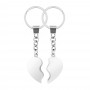 PAIR OF KEYRINGS WITH DIVIDED HEART (2 pcs)