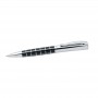 BLACK CHROME BALLPOINT PEN WITH SQUARE PATTERN