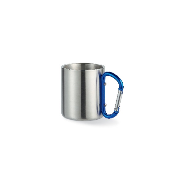 STEEL MUG WITH CARABINER HANDLE (VARIOUS COLORS)