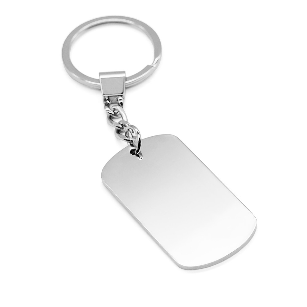 Portachiavi personalizzato con incisione porta chiavi piastrina  identificatica in metallo